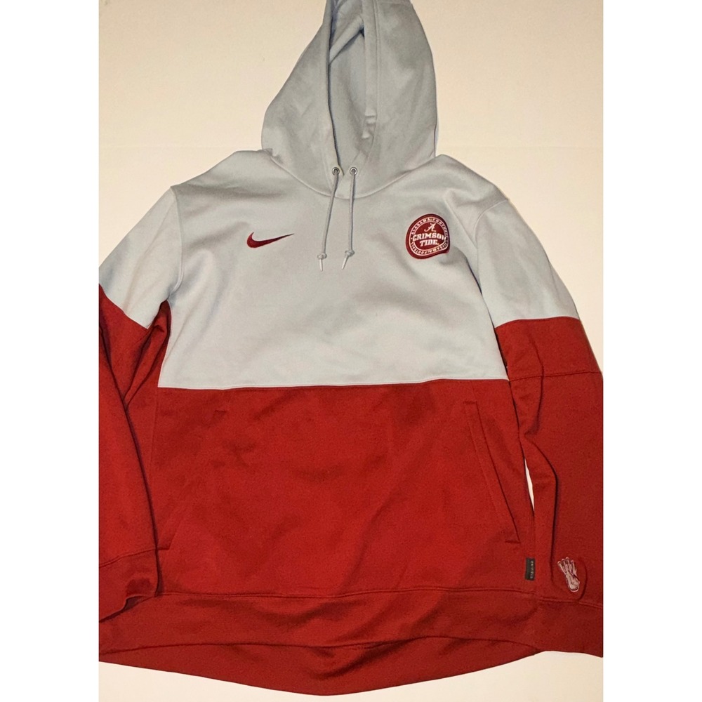Nike Alabama Crimson Tide Men XXL Dri-FIT On-Field Colorblock Hoodie Sweatshirt